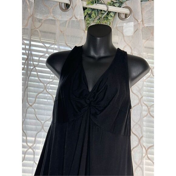 NICE WOMEN BLACK LOFT FLOWY SOFT DRESS SIZE MEDIUM GOOD CONDITION - Picture 2 of 4